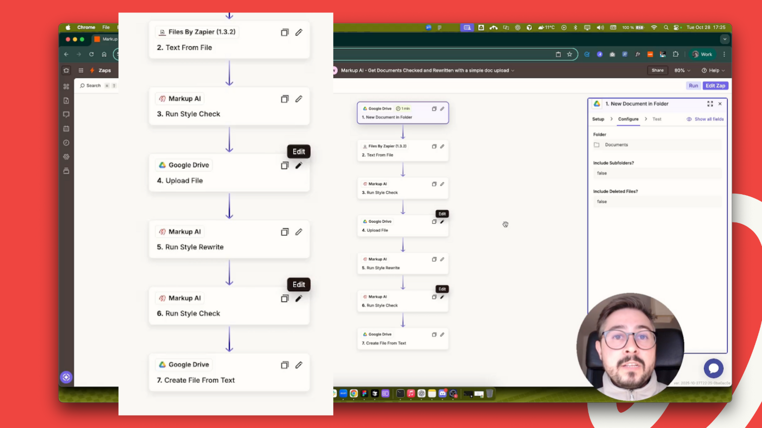 A picture of a Zapier integration using Markup AI.