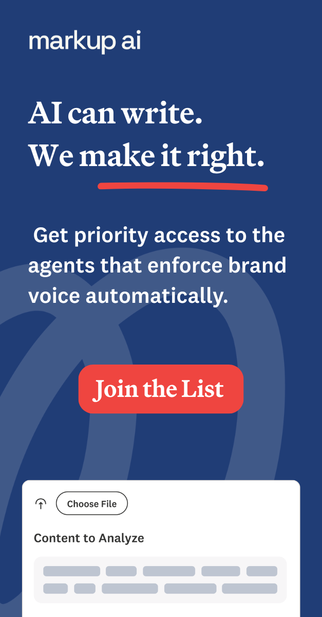 A popup featuring the Markup AI priority signup list.