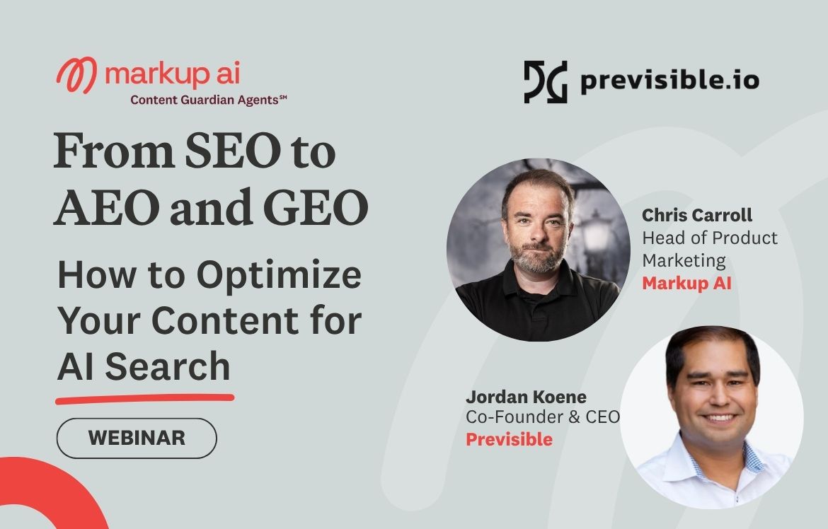 From SEO to AEO and GEO: How to Optimize Your Content for AI Search webinar.