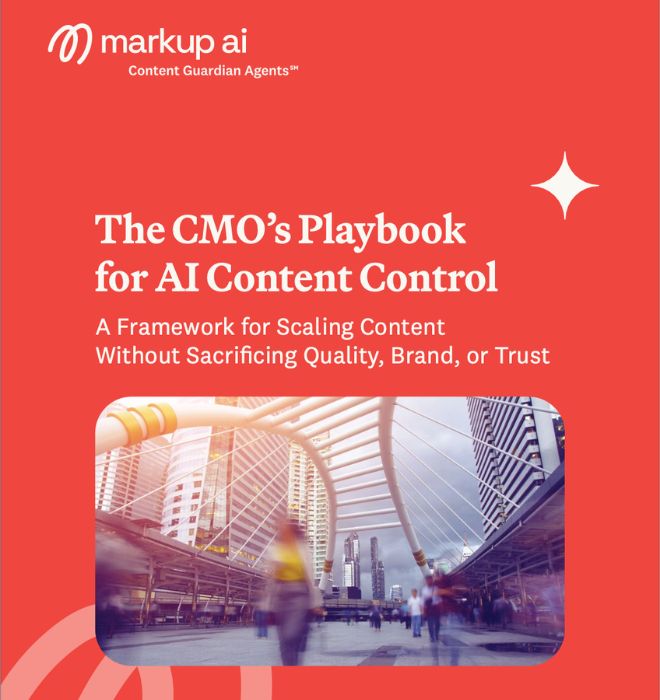 The CMO Playbook for AI Content Control cover page.